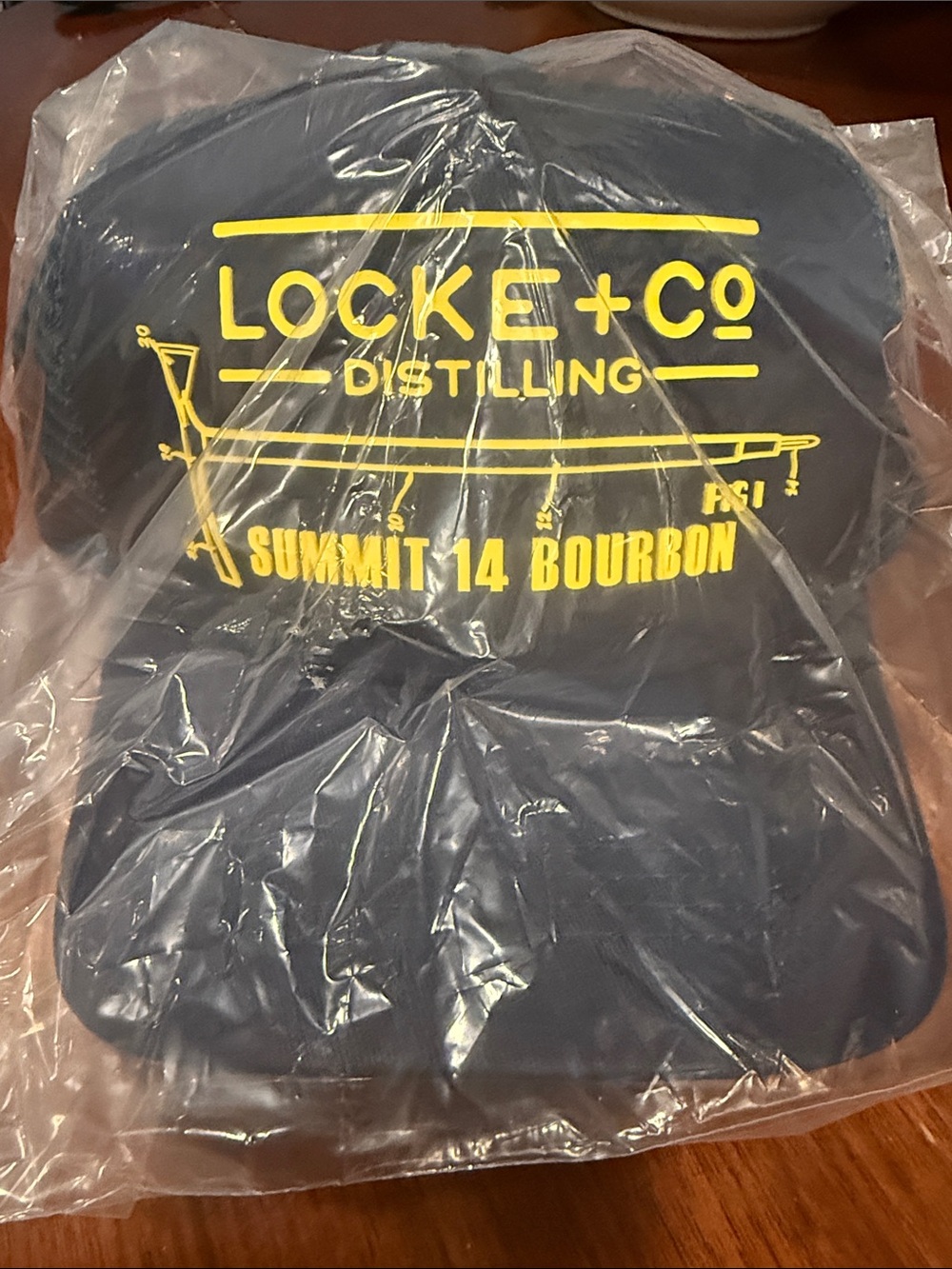 Locke +Co Distilling Navy and Yellow Men’s Cap